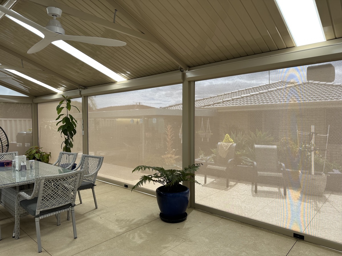 Patio blinds Perth alfresco area